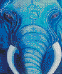 Blue Elephant Diamond Painting