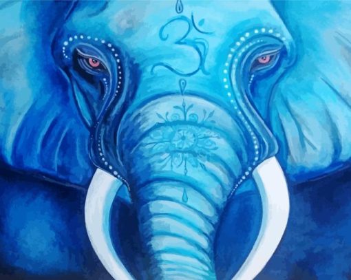 Blue Elephant Diamond Painting