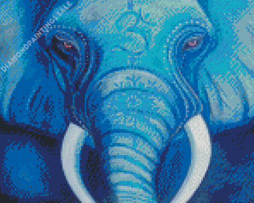 Blue Elephant Diamond Painting