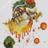 Bowser Mario Splatter Art Diamond Painting