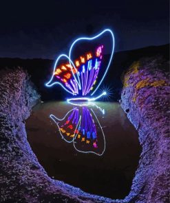 Butterfly Light Reflection Diamond Painting