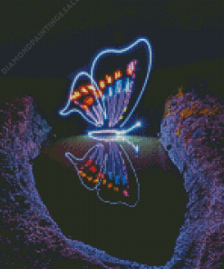 Butterfly Light Reflection Diamond Painting