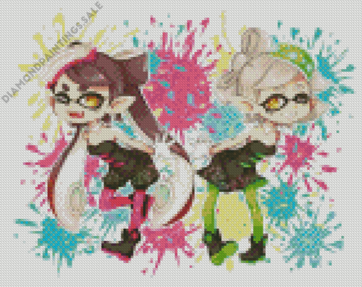 Callie And Marie Splatter Art Diamond Painting