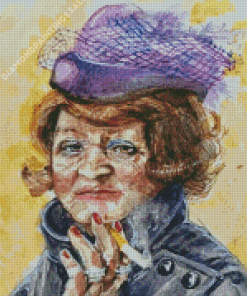 Classy Old Woman Smoking Diamond Painting