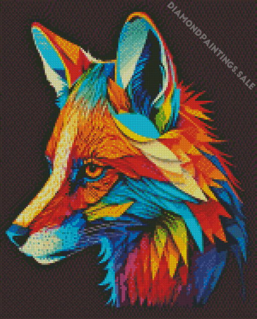 Colourful Fox Diamond Painting