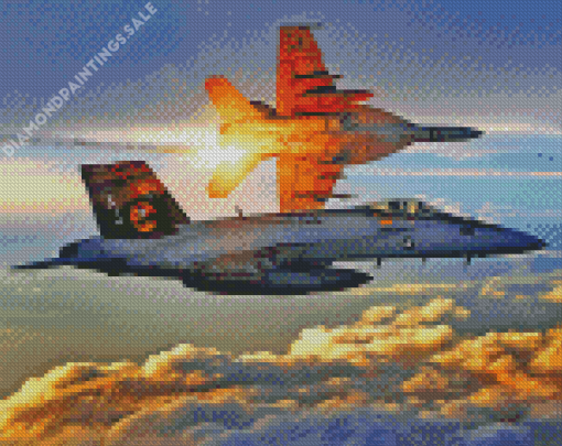 Fa18 Hornet Aircraft Diamond Painting