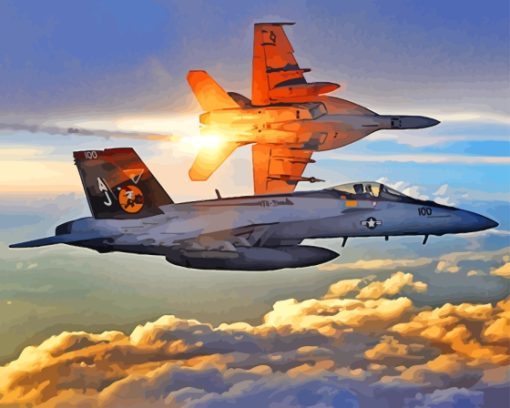 Fa18 Hornet Aircraft Diamond Painting