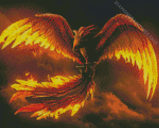 Fire Eagle Bird Diamond Painting