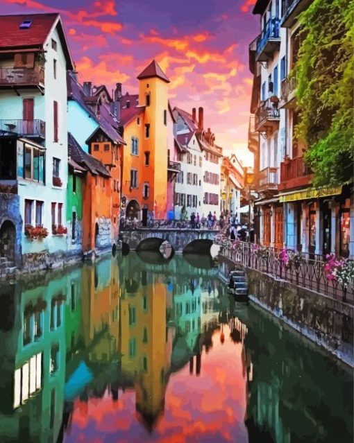 France Annecy River Diamond Painting
