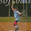 Girl Softball Diamond Painting