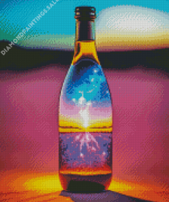 Bottle With Neon Galaxy Diamond Painting