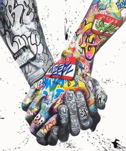 Graffiti Tatto Hands Diamond Painting