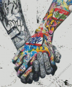 Graffiti Tatto Hands Diamond Painting