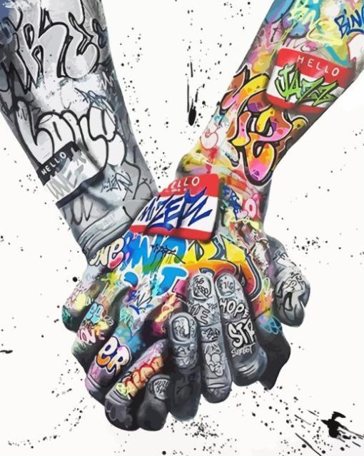 Graffiti Tatto Hands Diamond Painting