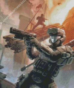 Halo 3 Odst Game Art Diamond Painting