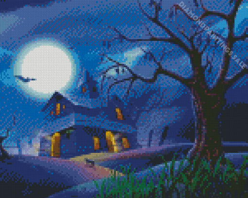 Haunted House Diamond Painting