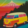 Hippie Van Mid Century Diamond Painting