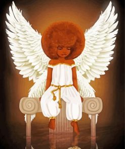 Little Afro Black Angel Diamond Painting