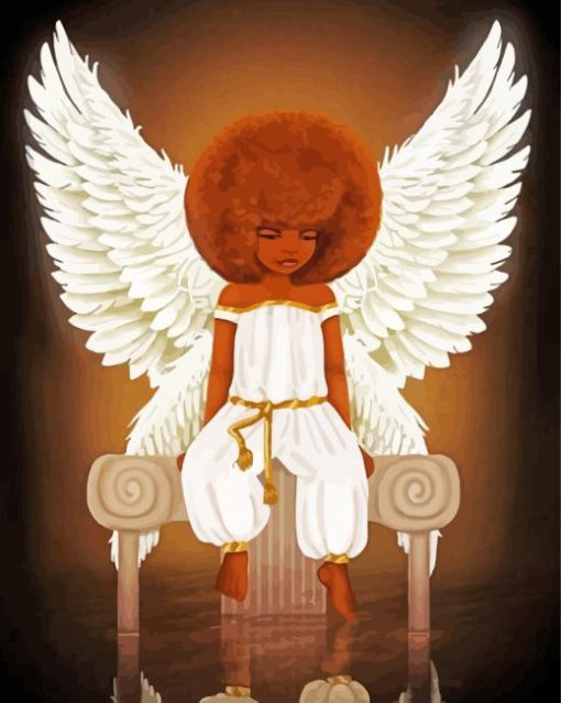 Little Afro Black Angel Diamond Painting