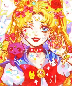 Luna And Sailor Moon Diamond Painting