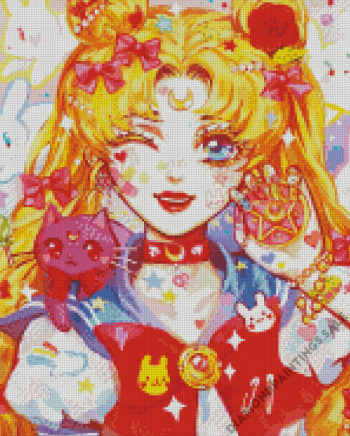 Luna And Sailor Moon Diamond Painting