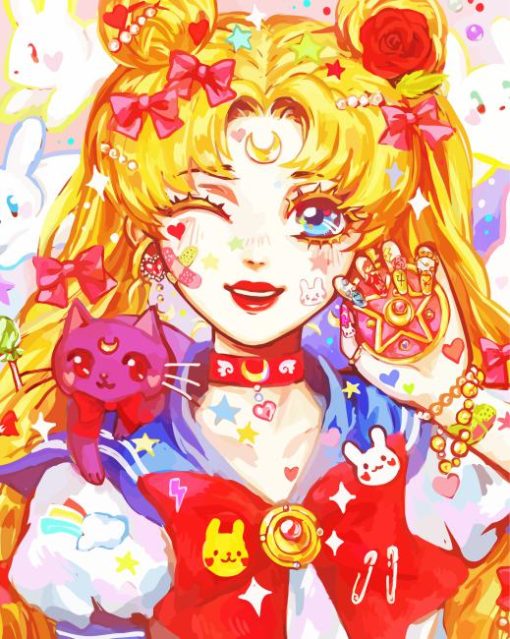 Luna And Sailor Moon Diamond Painting