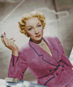 Marlene Dietrich Smoking Diamond Painting