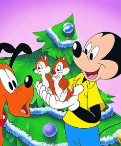 Mickey and Pluto Diamond Painting