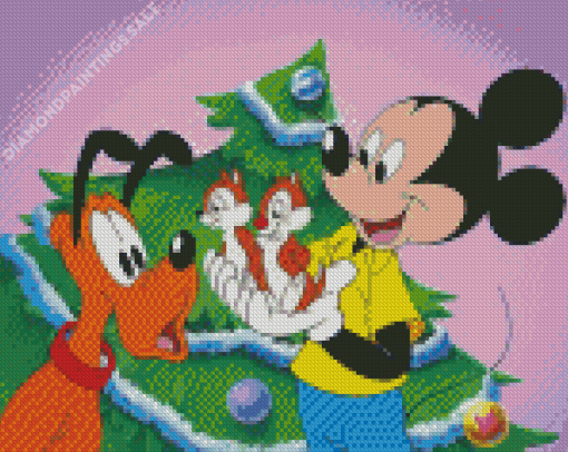 Mickey and Pluto Diamond Painting