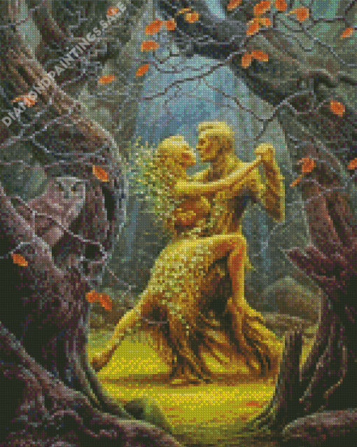 Nature Tree Couple Dancing Diamond Painting