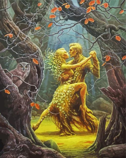 Nature Tree Couple Dancing Diamond Painting