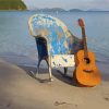 Beach Chair And Guitar Diamond Painting