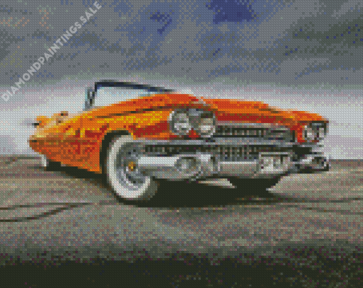 Orange Cadillac 1959 Diamond Painting