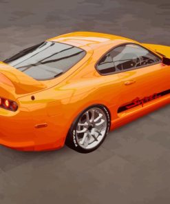 Orange Toyota Supra Mk4 Diamond Painting