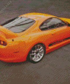 Orange Toyota Supra Mk4 Diamond Painting