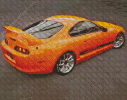 Orange Toyota Supra Mk4 Diamond Painting