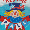 Patriotic Scarecrow Diamond Painting