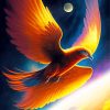 Phoenix Soaring In Space Diamond Painting