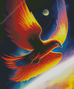 Phoenix Soaring In Space Diamond Painting