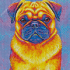 Rainbow Pug Dog Diamond Painting