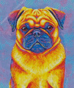 Rainbow Pug Dog Diamond Painting