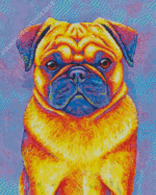 Rainbow Pug Dog Diamond Painting