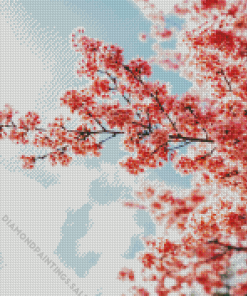 Sakura Tree Over Clouds Diamond Painting