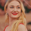 Sophie Turner In Red Diamond Painting