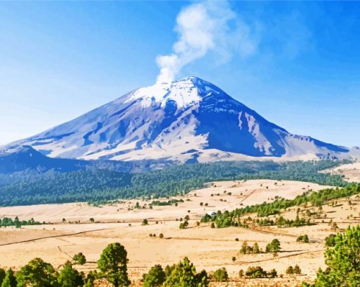 Stratovolcano Popocatepetl Diamond Painting