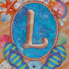 Summer Monogram Letter L Diamond Painting