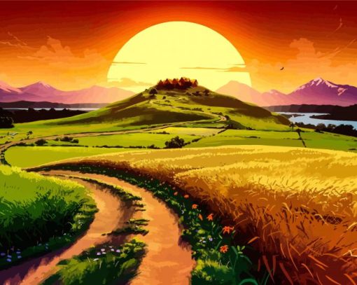 Sun Landscape Diamond Painting