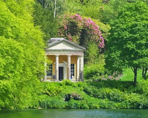 Temple At Stourhead Diamond Painting