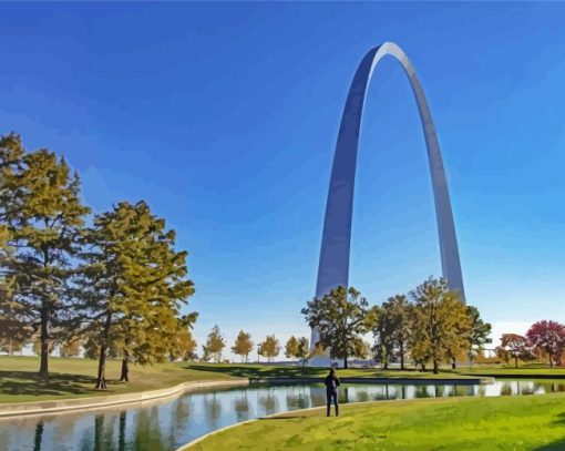 The Gateway Arch View Diamond Painting