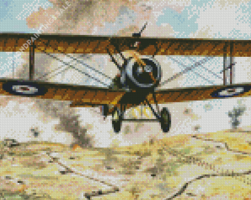 The Sopwith Camel Fighter Aircraft Diamond Painting